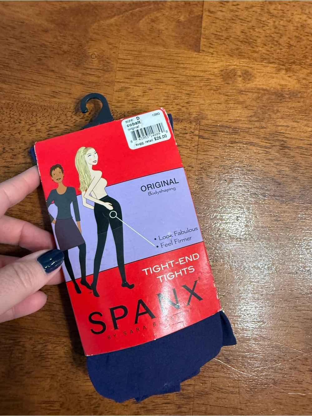 NIP SPANX Tight-End Bodyshaping Tights 128 Cobalt Blue Opaque Size D